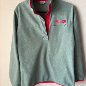 Columbia Teal Fleece with Coral Trim - Size Medium